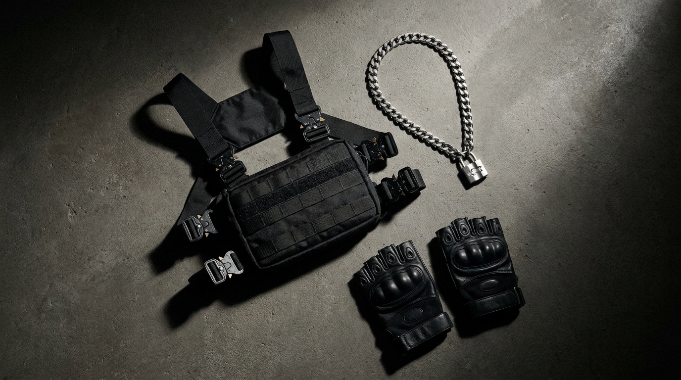 k pop demon hunters costume tactical streetwear accessories and black chest rig