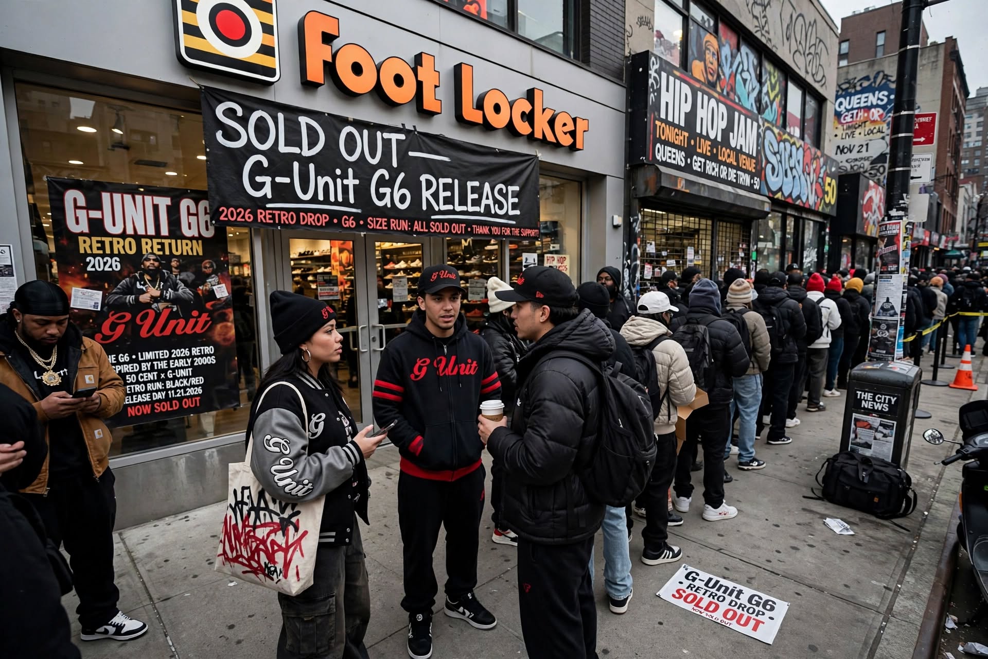 G-Unit G6 sneaker launch day sold out crowd street culture
