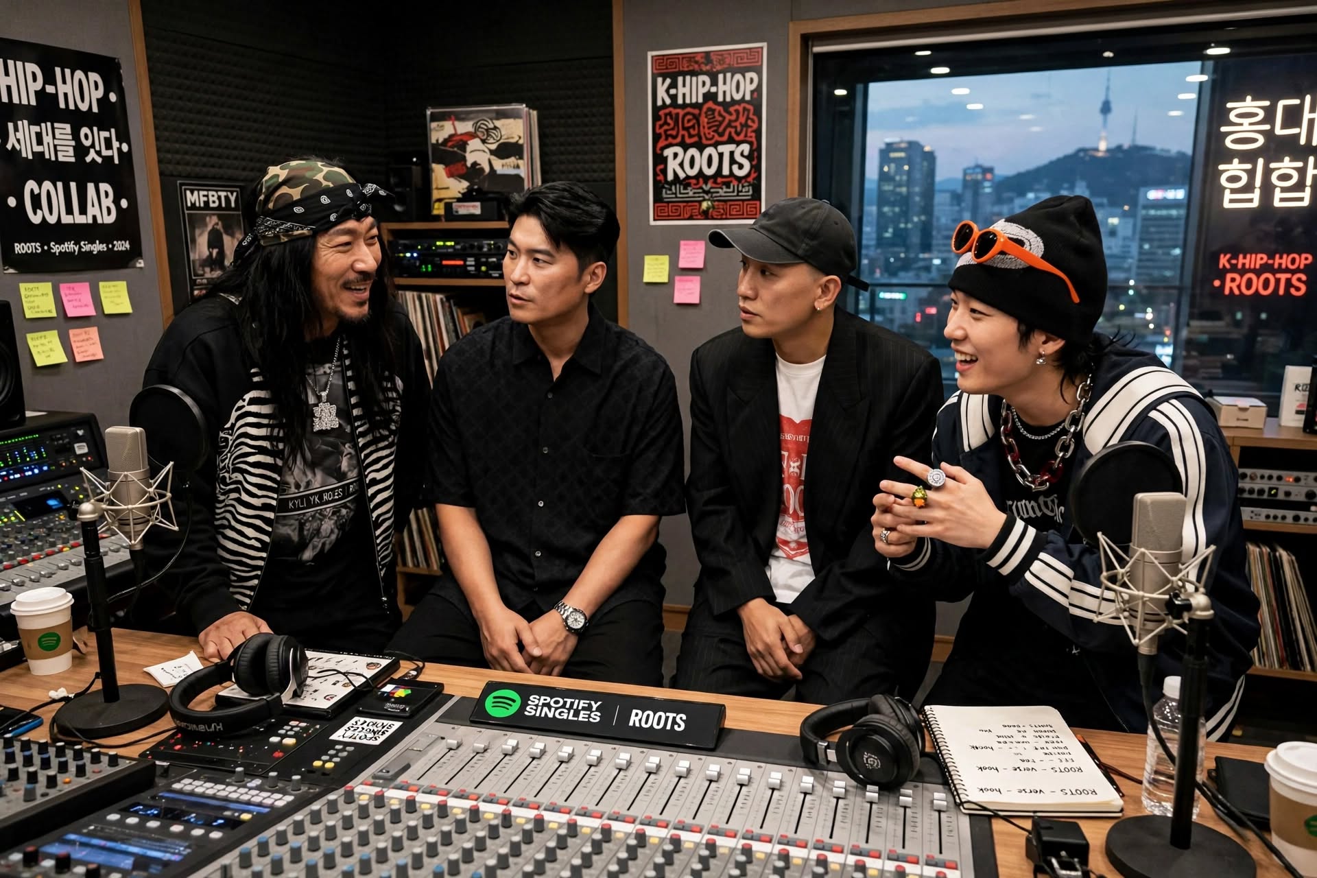 K-hip-hop ROOTS studio session Tiger JK Dynamicduo HAON CAMO