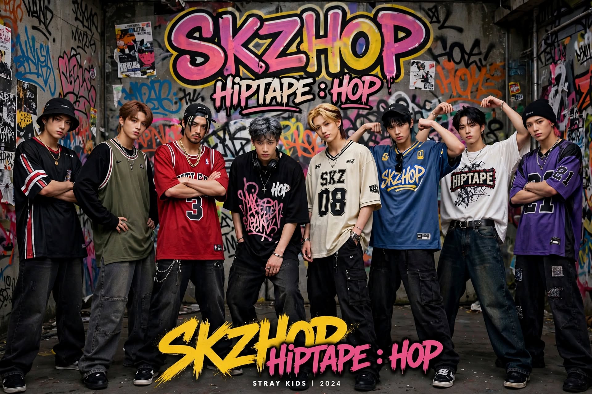 Stray Kids SKZHOP HIPTAPE HOP graffiti hip-hop concept